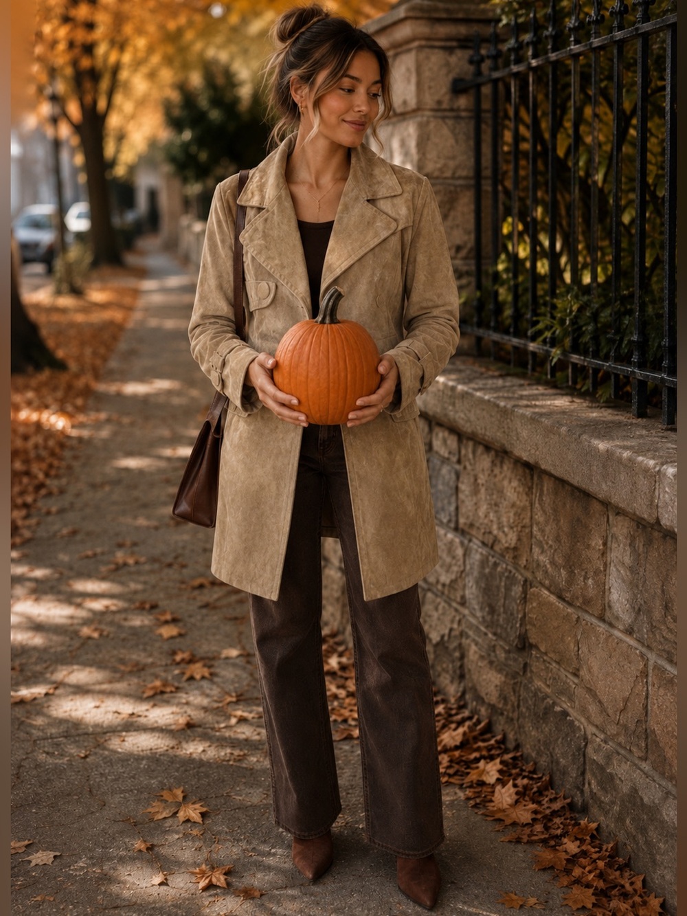 Vintage Suede Trench Coat